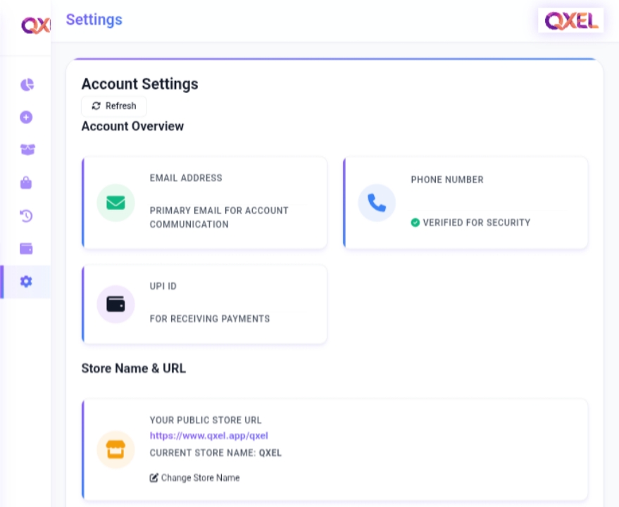 Settings Page